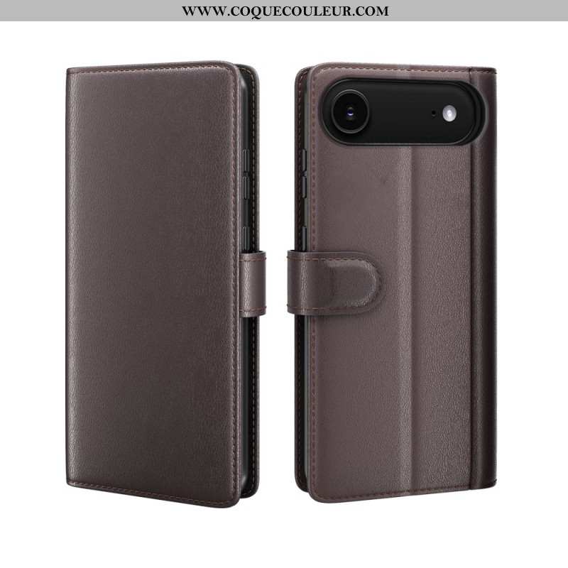Housse iPhone Air Portefeuille Cuir Véritable