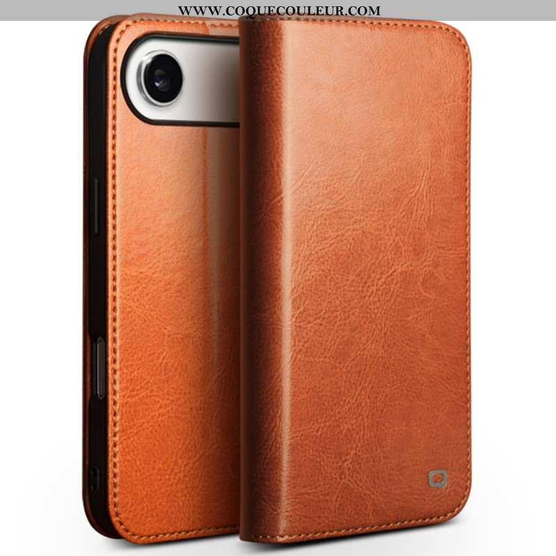 Flip Cover iPhone Air Cuir Véritable QIALINO
