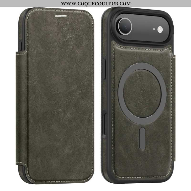 Flip Cover iPhone Air Compatible MagSafe avec Porte-Cartes RFID