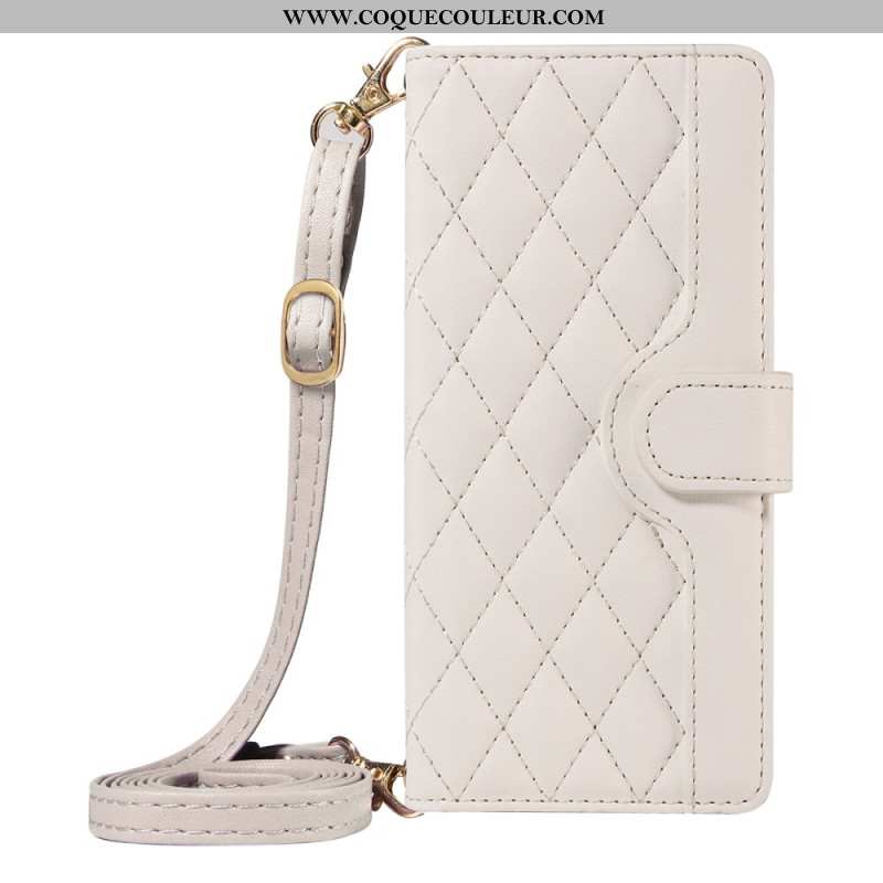 Housse iPhone Air Matelassée avec Lanière et Bandoulière