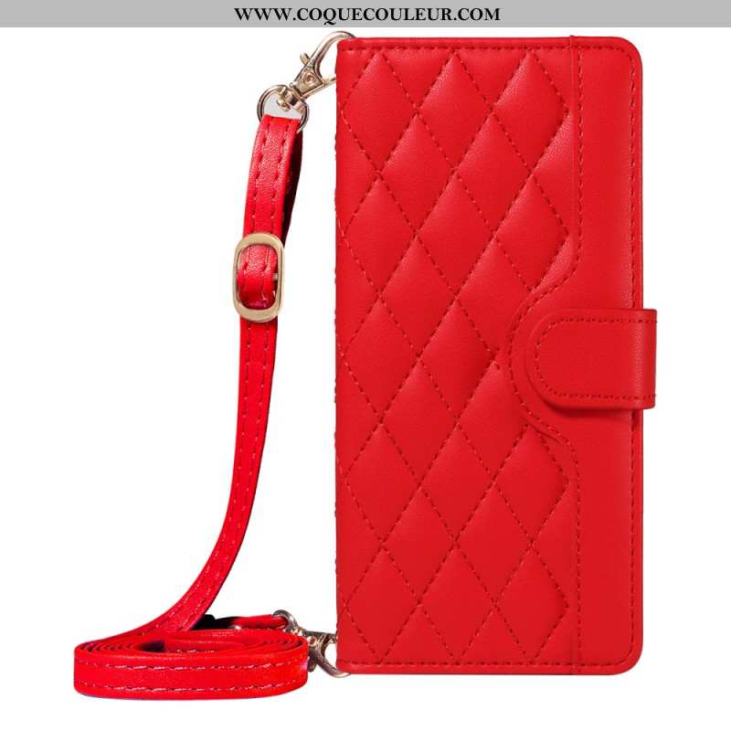 Housse iPhone Air Matelassée avec Lanière et Bandoulière