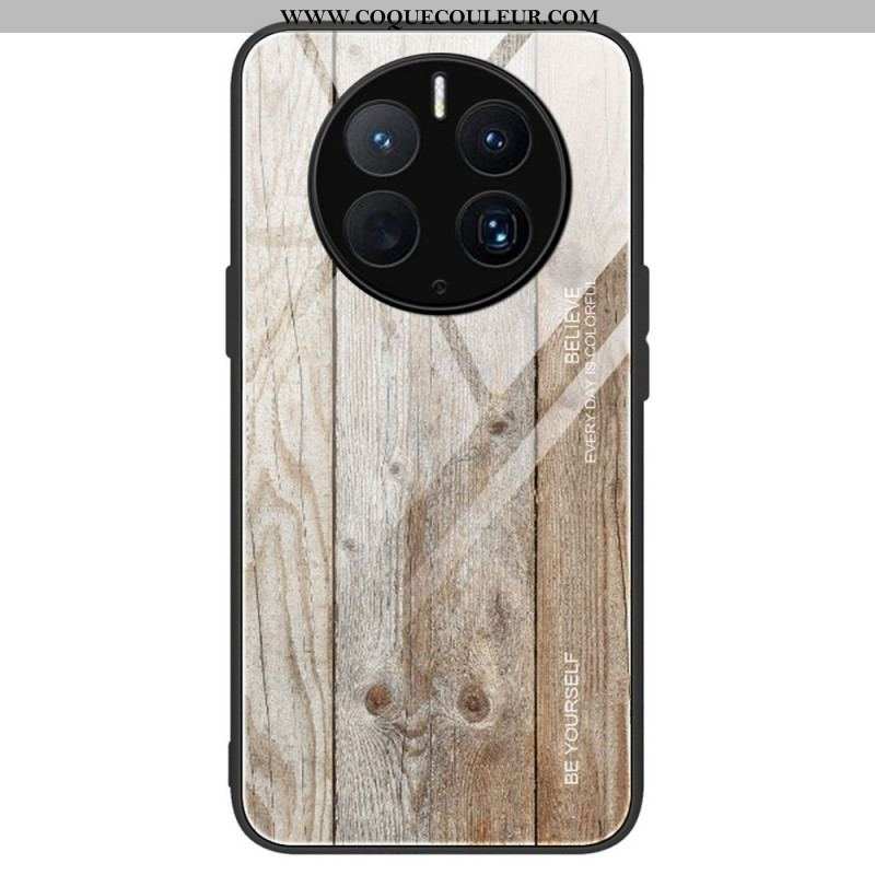 Coque Huawei Mate 50 Pro Verre Trempé Design Bois