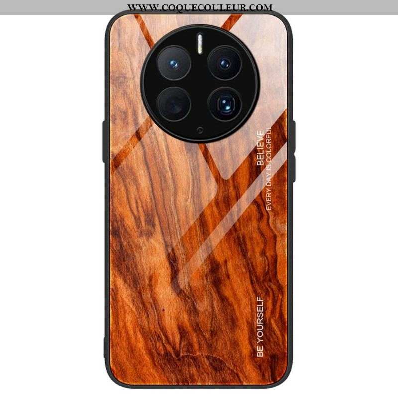 Coque Huawei Mate 50 Pro Verre Trempé Design Bois