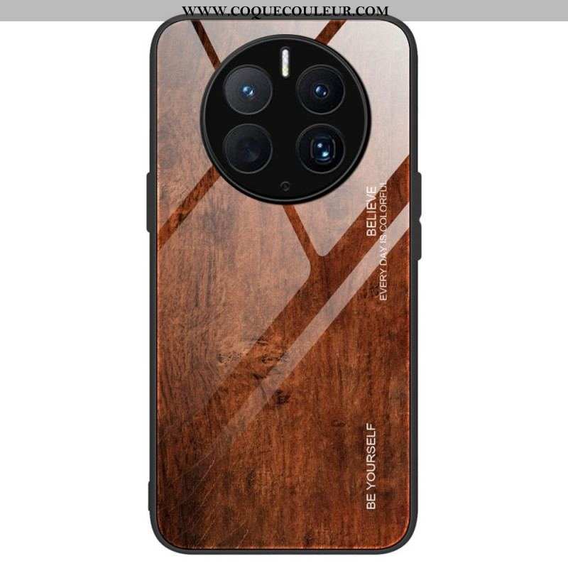 Coque Huawei Mate 50 Pro Verre Trempé Design Bois