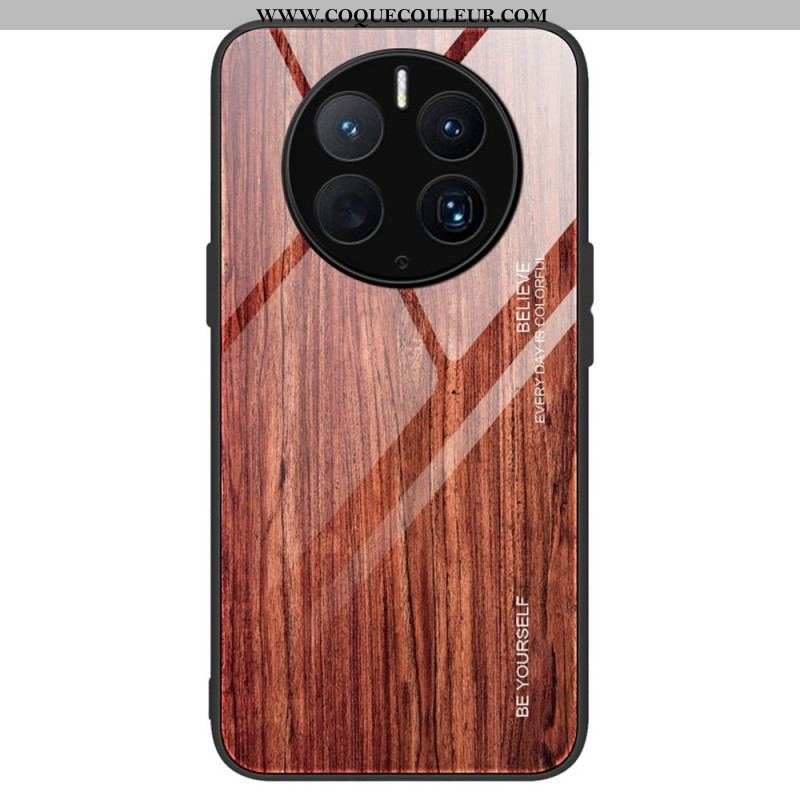 Coque Huawei Mate 50 Pro Verre Trempé Design Bois