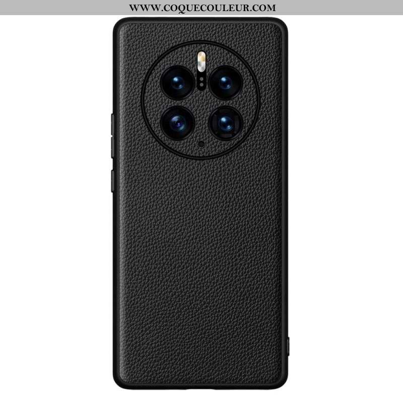 Coque Huawei Mate 50 Pro Véritable Cuir Litchi