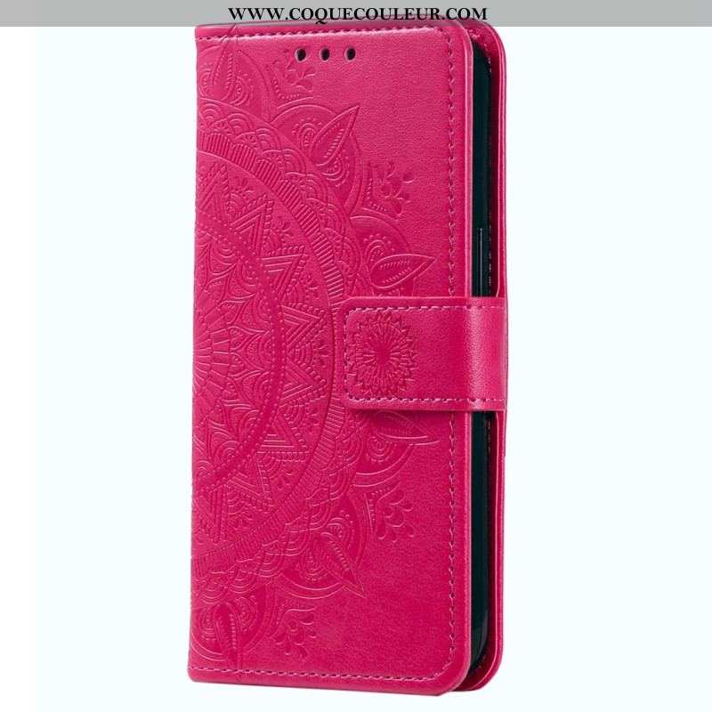 Housse Huawei Mate 50 Pro Mandala Soleil avec Lanière