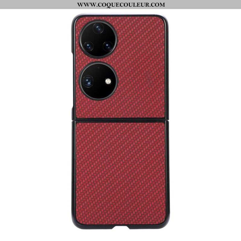 Coque Huawei P50 Pocket Fibre Carbone Texturée