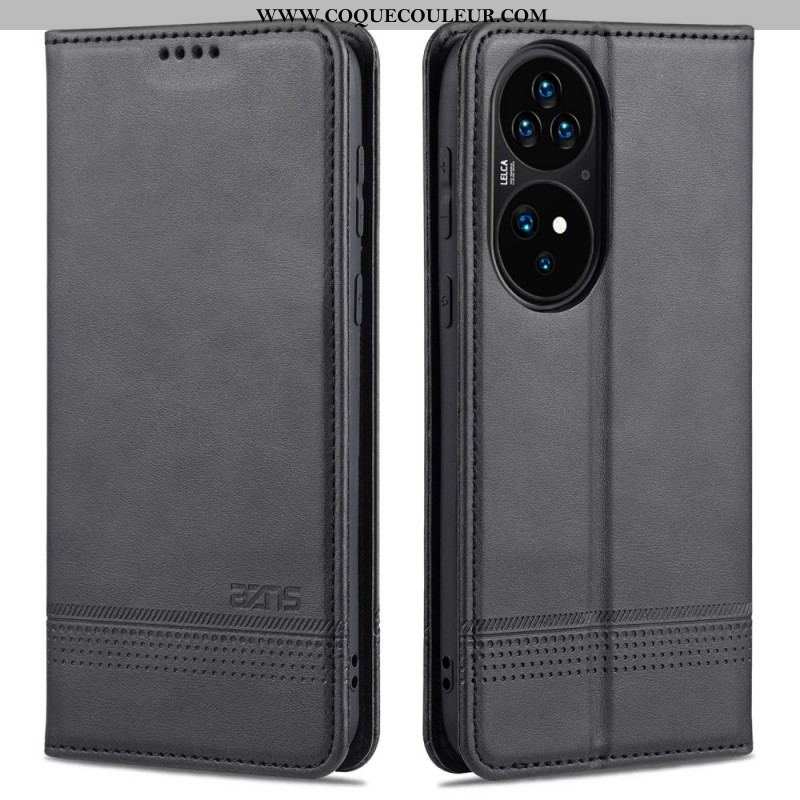 Flip Cover Huawei P50 Pro Style Cuir AZNS