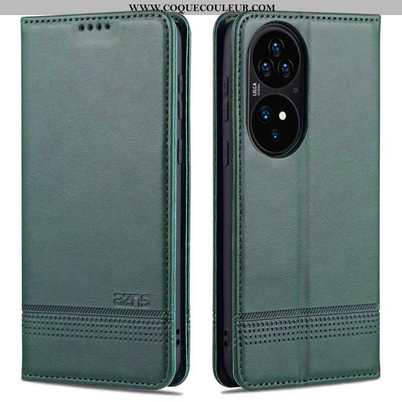 Flip Cover Huawei P50 Pro Style Cuir AZNS