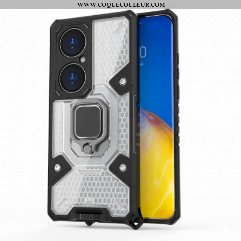 Coque Huawei P50 Pro Hybride Résistante Style Nid d'Abeille