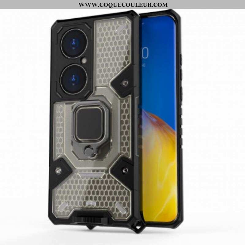 Coque Huawei P50 Pro Hybride Résistante Style Nid d'Abeille