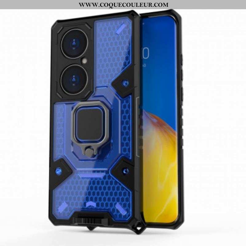 Coque Huawei P50 Pro Hybride Résistante Style Nid d'Abeille