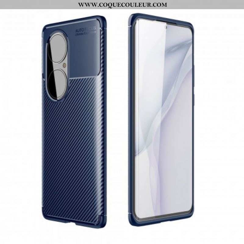 Coque Huawei P50 ProTexture Fibre Carbone Flexible