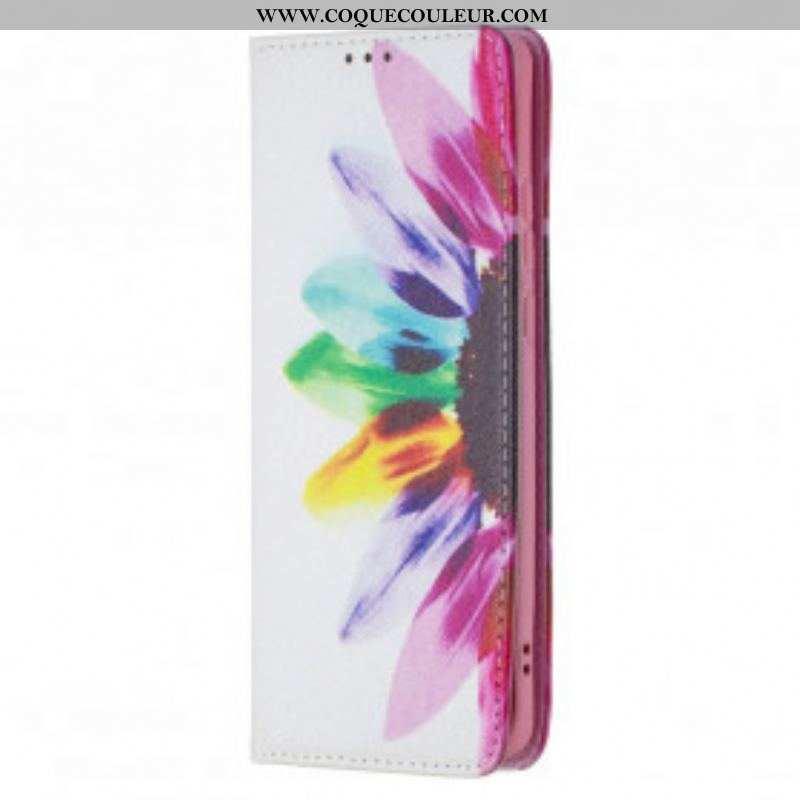 Flip Cover Huawei P50 Pro Fleur Aquarelle