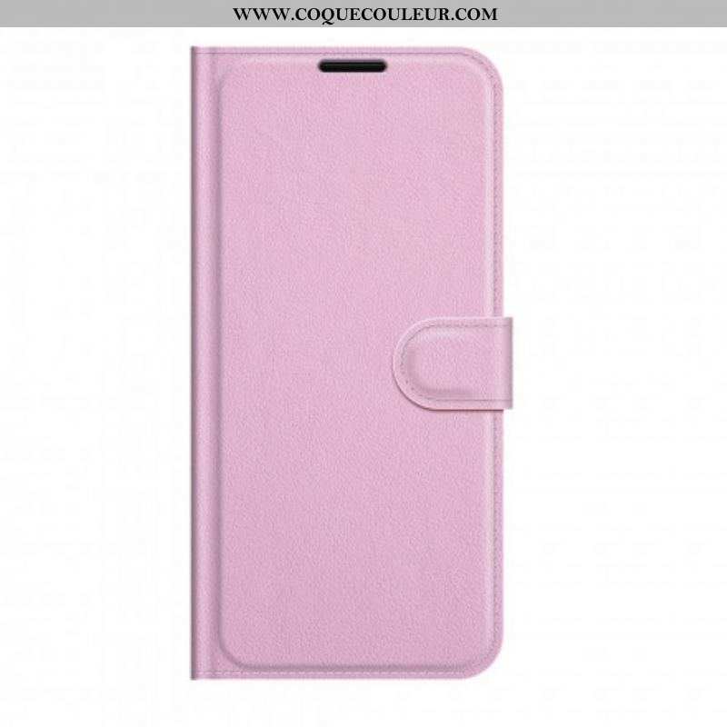 Housse Huawei P50 Pro Style Cuir Litchi Classique