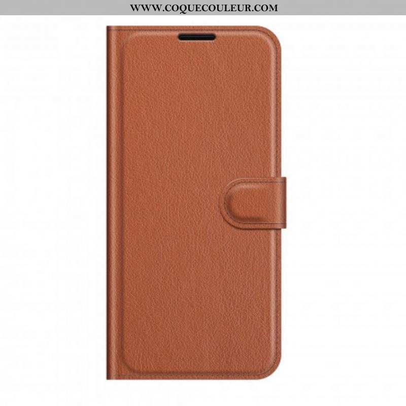 Housse Huawei P50 Pro Style Cuir Litchi Classique