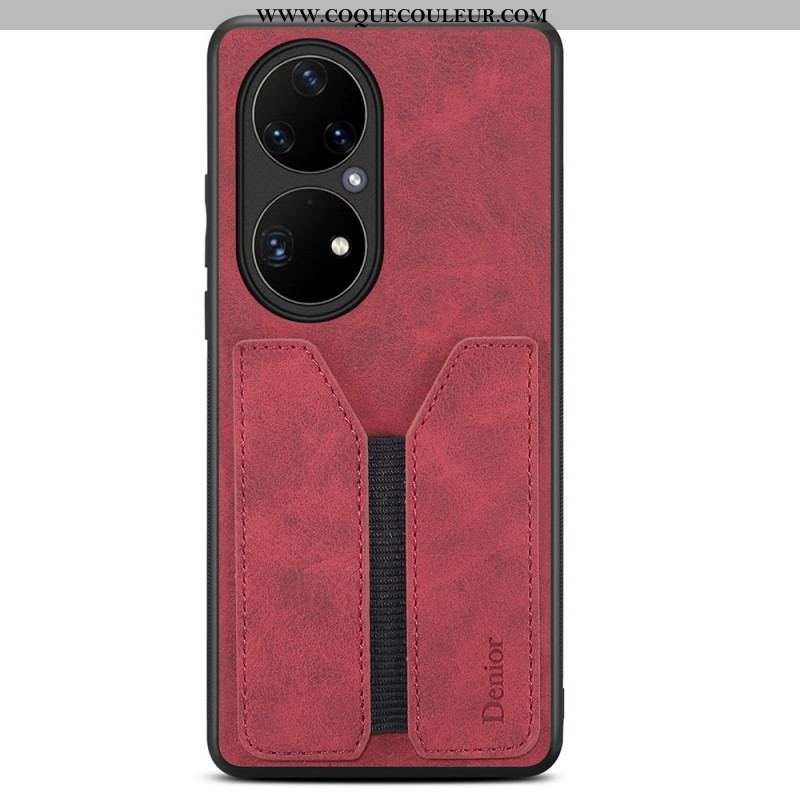 Coque Huawei P50 Pro Porte Cartes Élastique Denior