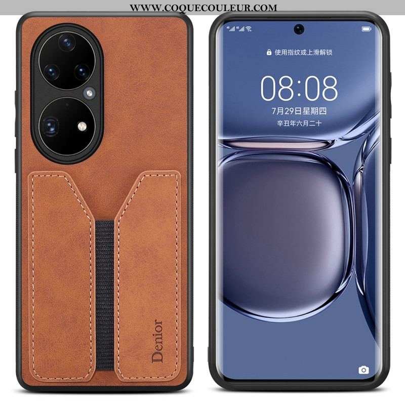 Coque Huawei P50 Pro Porte Cartes Élastique Denior