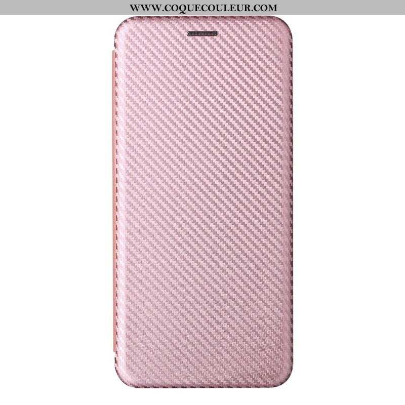 Flip Cover Moto E40 / E30 / E20 Fibre Carbone