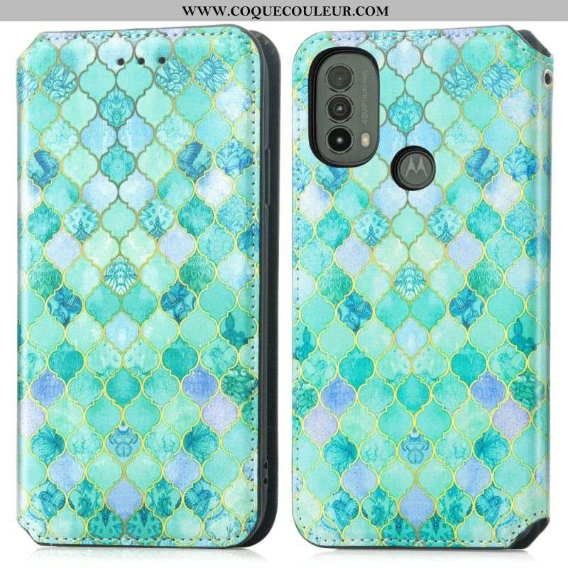 Flip Cover Moto E40 / E30 / E20 Artistique RFID