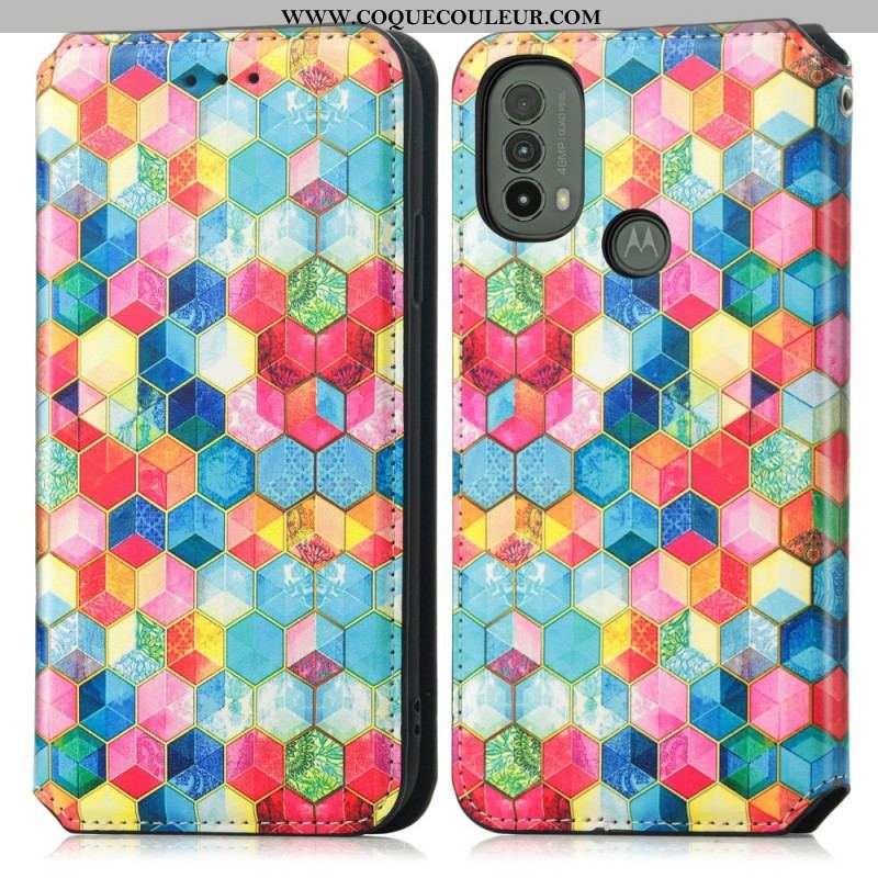 Flip Cover Moto E40 / E30 / E20 Artistique RFID