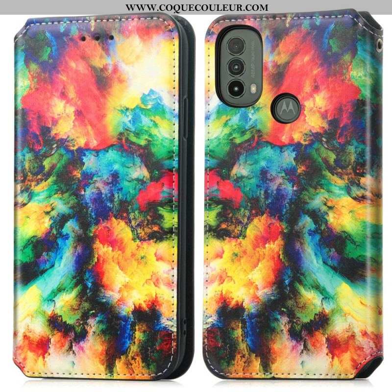 Flip Cover Moto E40 / E30 / E20 Artistique RFID