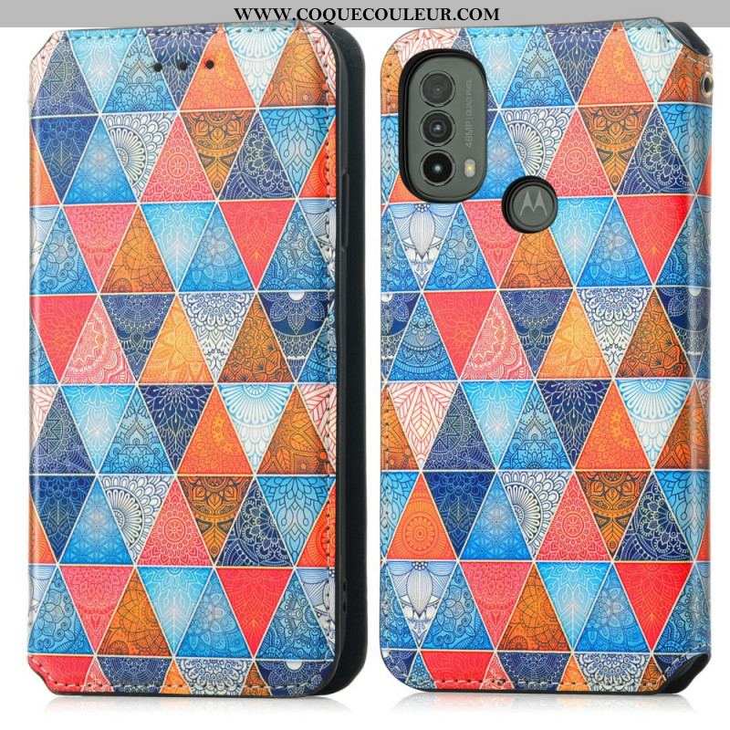 Flip Cover Moto E40 / E30 / E20 Artistique RFID