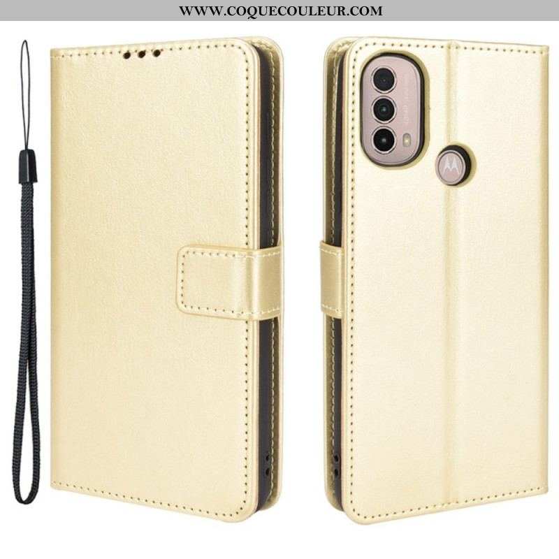 Housse Moto E40 / E30 / E20 Simili Cuir Flashy