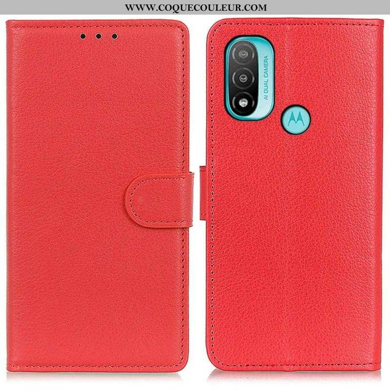 Housse Moto E40 / E30 / E20 Traditionnellement Litchi