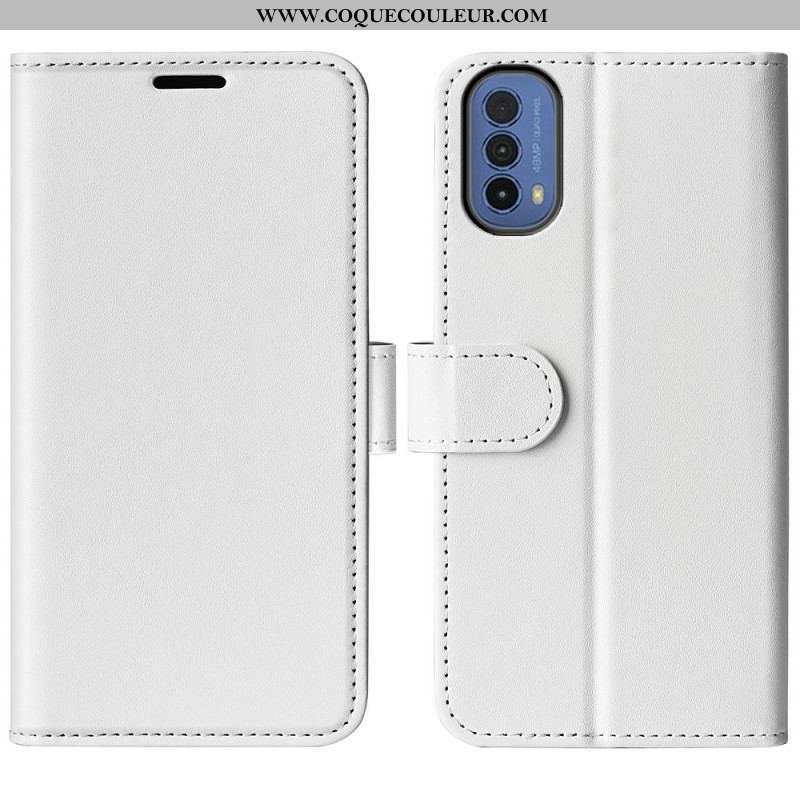 Housse Moto E40 / E30 / E20 Effet Cuir Design