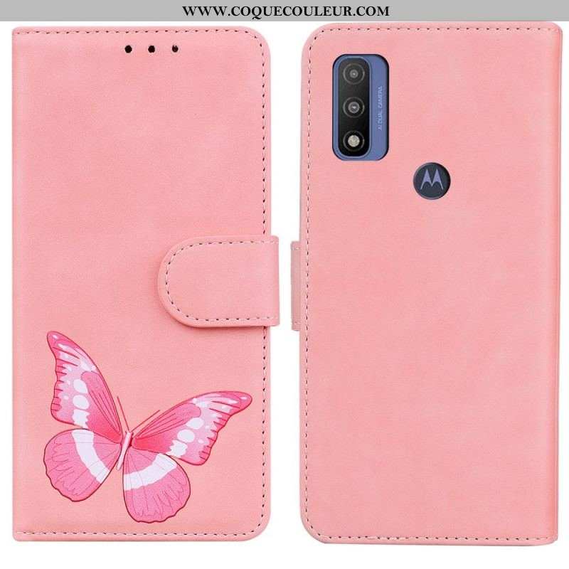 Housse Moto E40 / E30 / E20 Skin-Touch Papillon