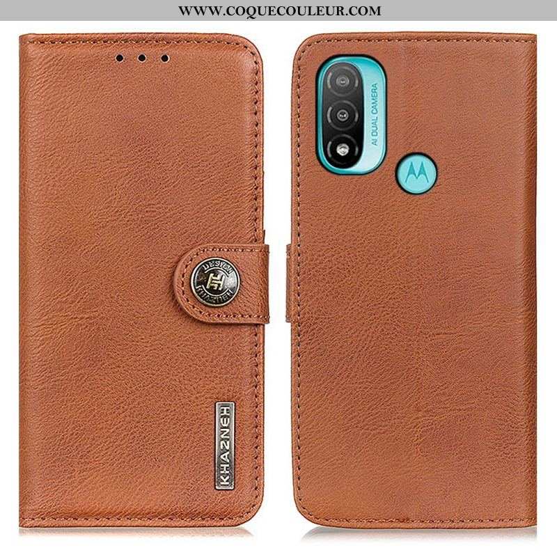 Housse Moto E40 / E30 / E20 Simili Cuir KHAZNEH