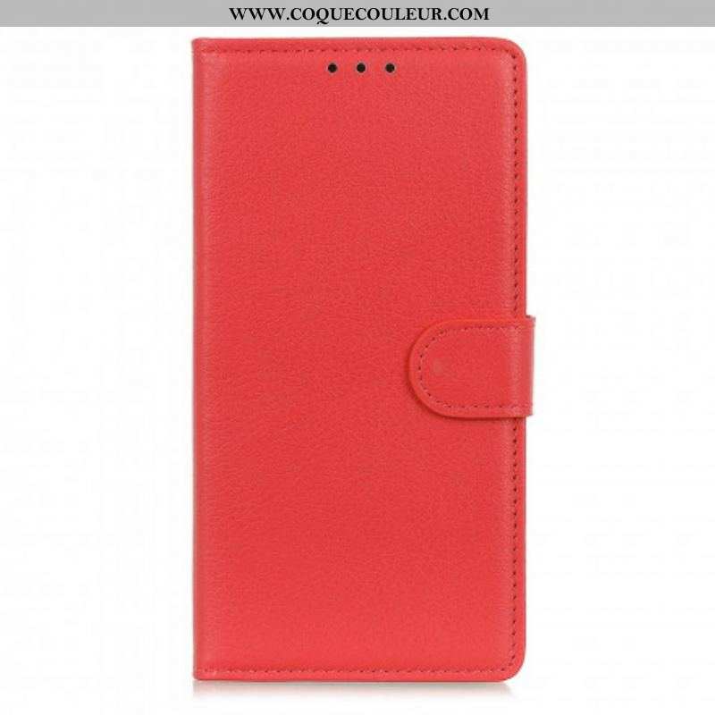 Housse Moto G100 Simili Cuir Litchi Traditionnel