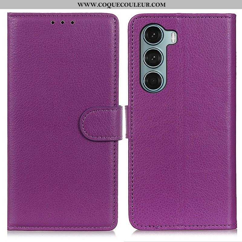 Housse Moto G200 5G Traditionnellement Litchi