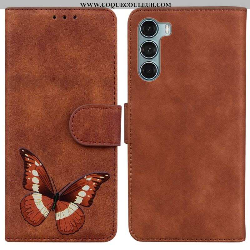 Housse Moto G200 5G Skin-Touch Papillon