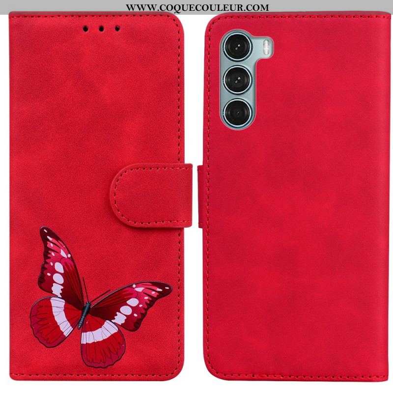 Housse Moto G200 5G Skin-Touch Papillon