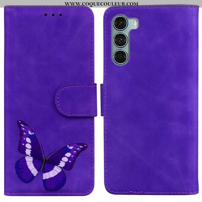 Housse Moto G200 5G Skin-Touch Papillon