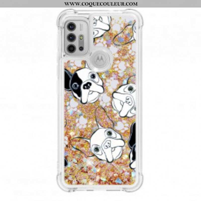 Coque Moto G30 / Moto G10 Mr Chien Paillettes