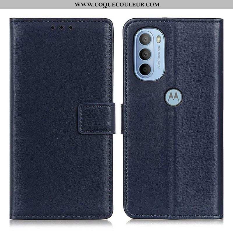 Housse Moto G41 / G31 Simili Cuir Simple