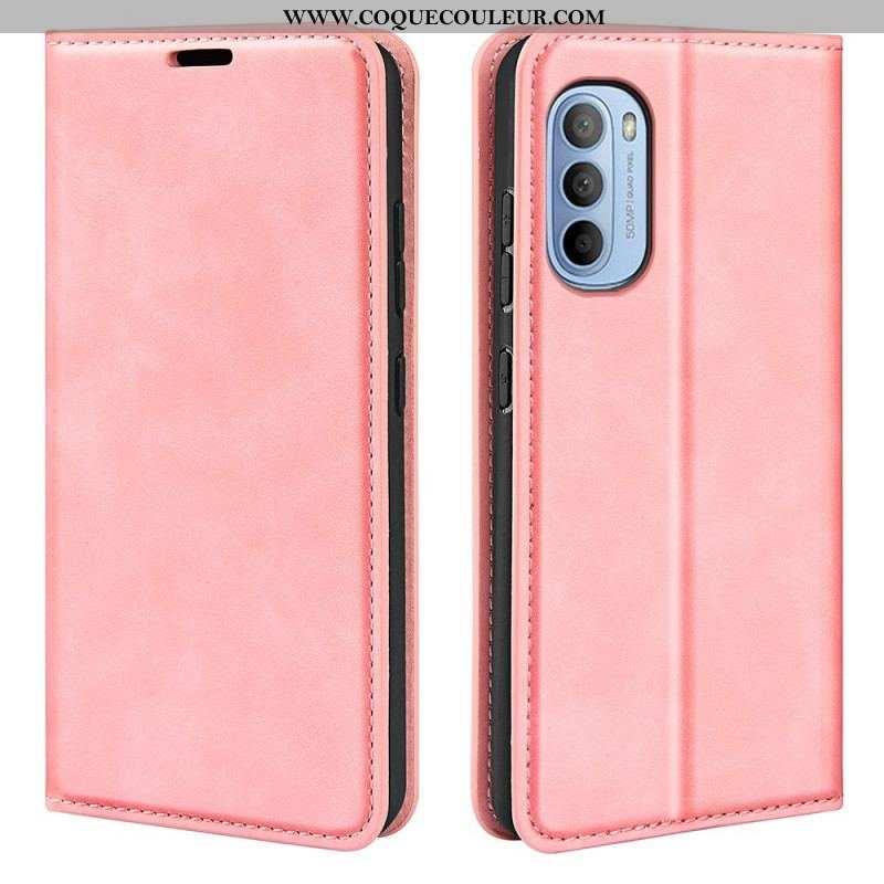 Flip Cover Moto G41 / G31 Effet Cuir Douceur Soie