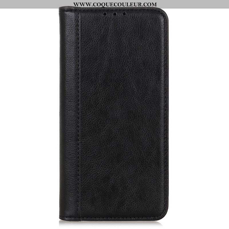 Flip Cover Moto G41 / G31 Cuir Litchi Fendu Élégance