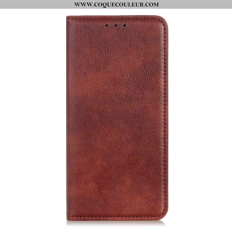 Flip Cover Moto G41 / G31 Cuir Fendu Mat