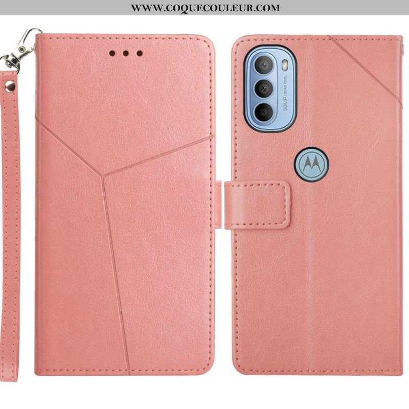 Housse Moto G41 / G31 Style Cuir Géo Y Design