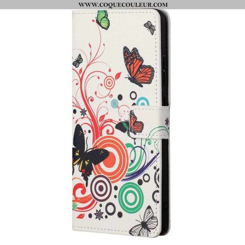 Housse Moto G41 / G31 Papillons et Fleurs