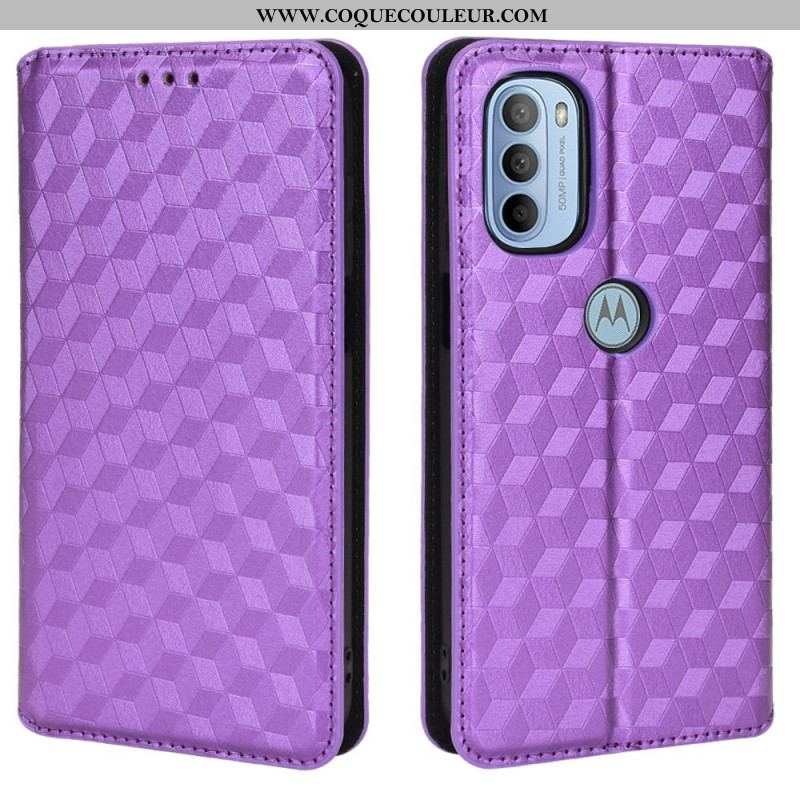 Flip Cover Moto G41 / G31 Effet Cuir Diamant