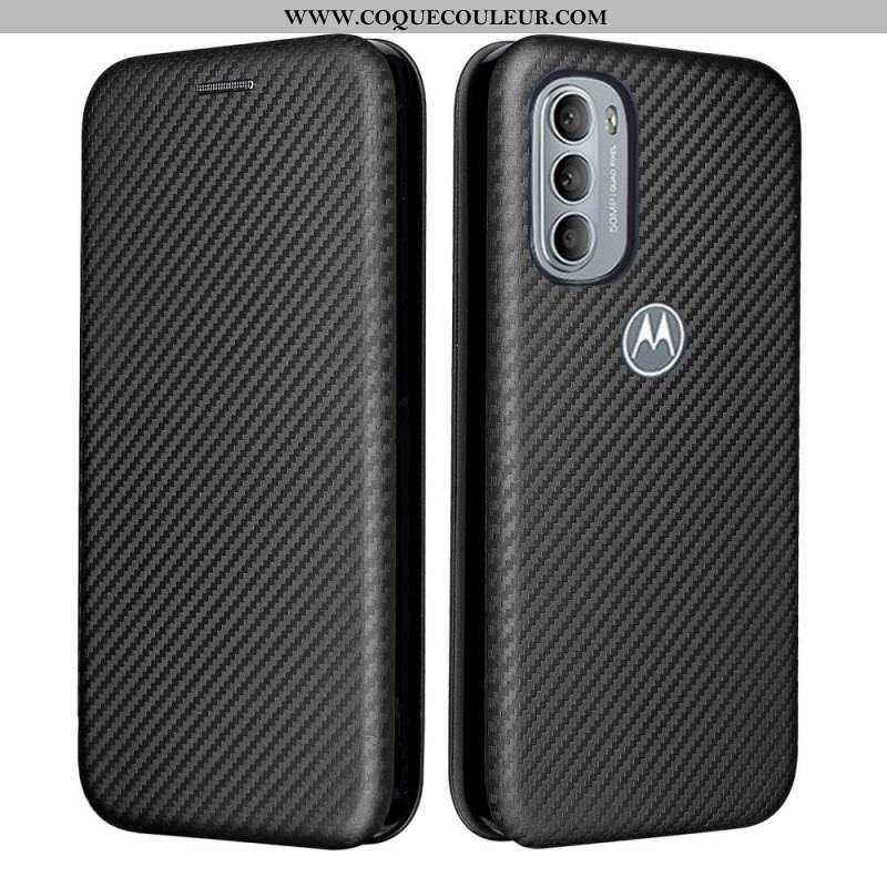 Flip Cover Moto G41 / G31 Silicone Carbone