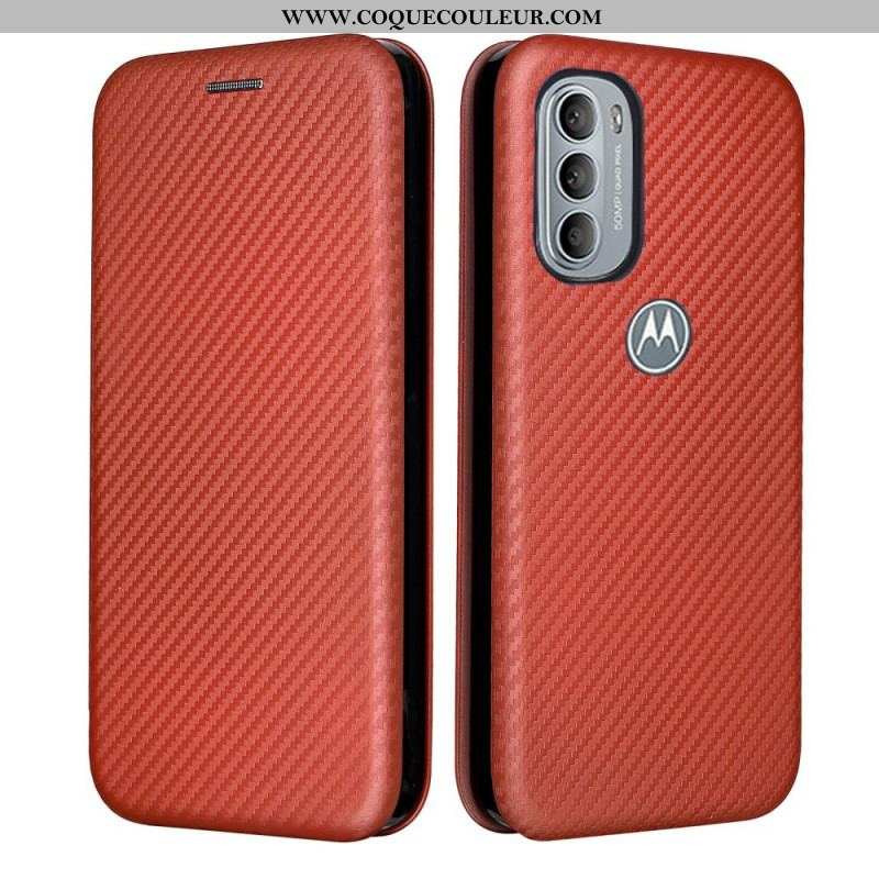 Flip Cover Moto G41 / G31 Silicone Carbone