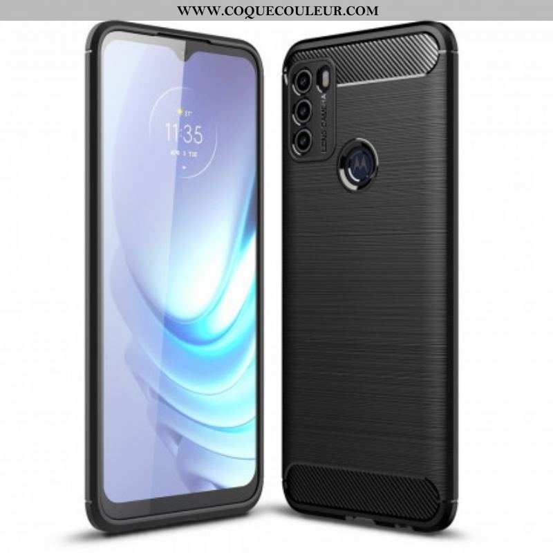 Coque Moto G50 Fibre Carbone Brossée