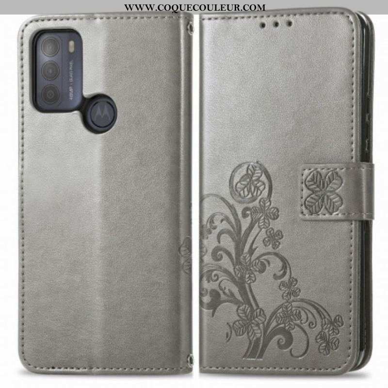 Housse Moto G50 Fleurs d'Asie